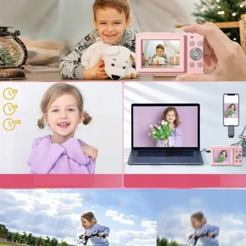 44MP APARAT FOTOGRAFICZNY CYFROWY DLA DZIECI KAMERA ZABAWKA GRY+KARTA 32GB