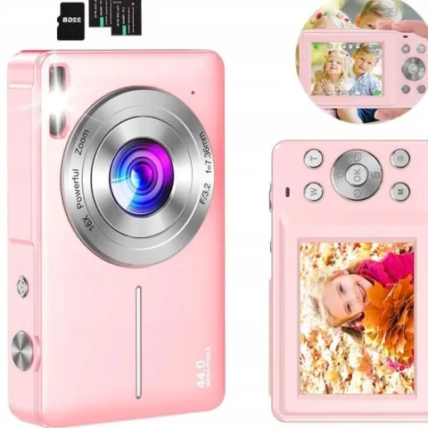 44MP APARAT FOTOGRAFICZNY CYFROWY DLA DZIECI KAMERA ZABAWKA GRY+KARTA 32GB