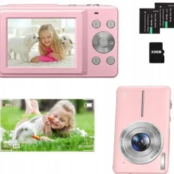 44MP APARAT FOTOGRAFICZNY CYFROWY DLA DZIECI KAMERA ZABAWKA GRY+KARTA 32GB