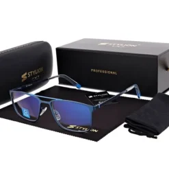 Męskie okulary PREMIUM +2.50 do czytania i komputera Blue Light+Antyrefleks