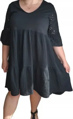 Muślinowa wiosenna SUKIENKA DAMSKA plus size oversize