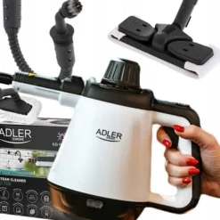 MYJKA PAROWA PAROWNICA CZYŚCIK OKIEN STEAMER 2000W 3,5 bara 13 elementów