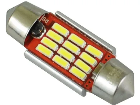 najmocniejsze żarówki LED do wnętrza 10x36 mm 31mm 12 x 5730SMD 12v