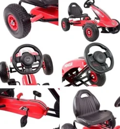 NAJNOWSZY GOKART NA PEDAŁY, KOŁA POMPOWANE, HAMULCE/G203