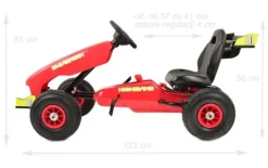 NAJNOWSZY GOKART NA PEDAŁY, KOŁA POMPOWANE, HAMULCE/G202