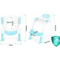 Nakładka na sedes z drabinką miś Ricokids 729200 niebieska