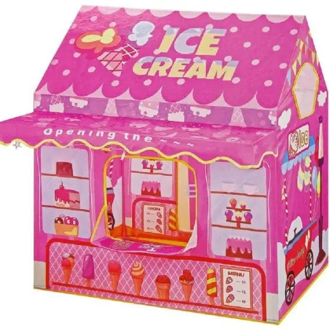 Namiot Księżniczki Ice Cream Lodziarnia dla Dzieci Różowy Światełka Gwiazdki