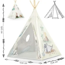 Namiot tipi dla dzieci Nukido - dinozaury