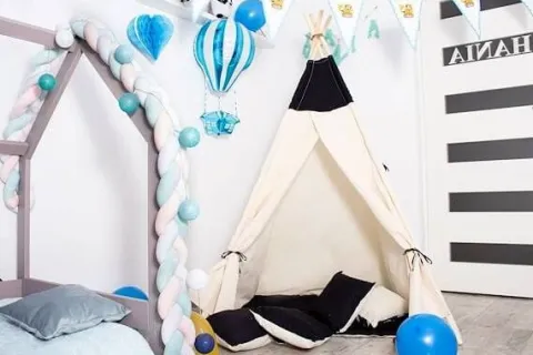 Namiot Tipi dla dzieci wigwam czarny XXL