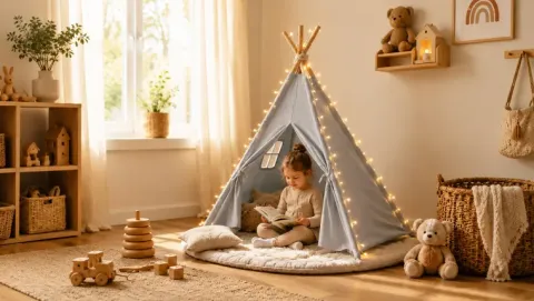Namiot tipi dla dzieci wigwam indiański domek do zabawy w ogodzie domu