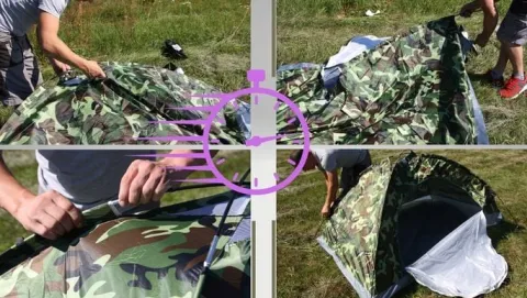 NAMIOT TURYSTYCZNY 2 OSOBOWY Z TROPIKIEM 3000mm KEMPINGOWY WODOODPORNY MORO