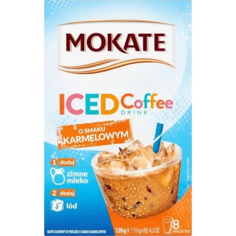 Napój Kawowy Kawa Mrożona Premium Iced Coffe Karmelowa 8 szt. Mokate x24