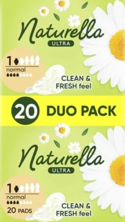 NATURELLA ULTRA PODPASKI HIGIENICZNE ZE SKRZYDEŁKAMI NORMAL 20 SZT
