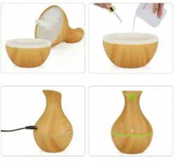 NAWILŻACZ POWIETRZA DYFUZOR ZAPACHOWY AROMATERAPIA + OLEJKI ETERYCZNE x12
