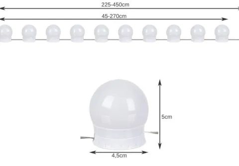 ND12_15926 Lampki LED na lustro/ do toaletki- 10szt. 5900779940819