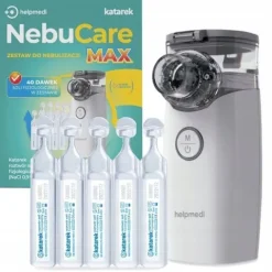 NEBUCARE MAX INHALATOR NEBULIZATOR + SÓL KATAREK ZESTAW DO NEBULIZACJI