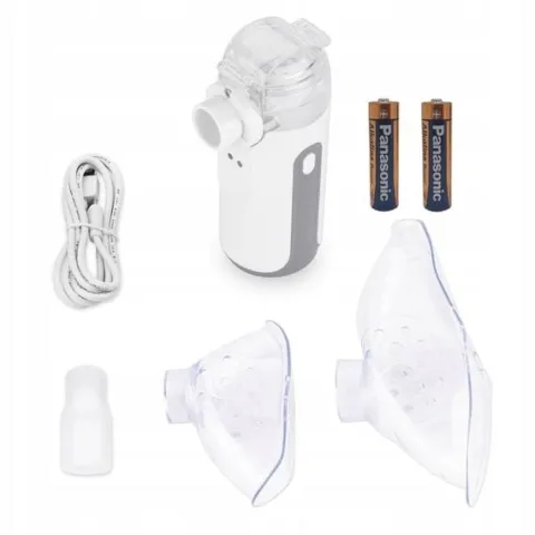 NEBULIZATOR SIATECZKOWY INHALATOR PRZENOŚNY CICHY DLA DZIECI I DOROSŁYCH