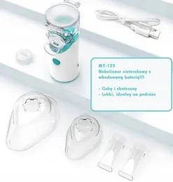 Nebulizator siateczkowy inhalator przenośny cichy dla dorosłych dzieci LCP