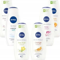 NIVEA żel płyn pod prysznic damski zestaw 6x500ml
