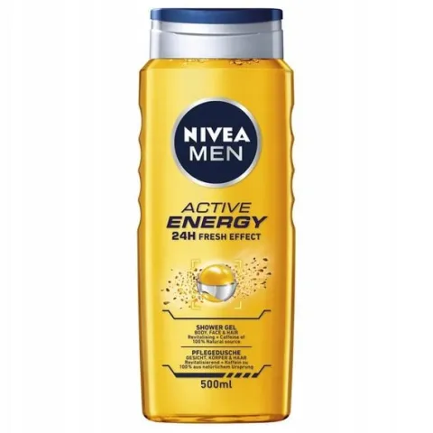 NIVEA MEN Żel pod prysznic 3w1 męski - Płyn do mycia ciała włosów 500ml x 5