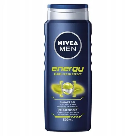 NIVEA MEN Żel pod prysznic 3w1 męski - Płyn do mycia ciała włosów 500ml x 5