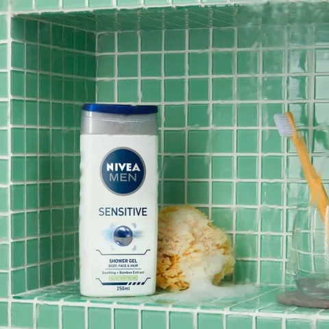 NIVEA MEN Żel pod prysznic 3w1 męski - Płyn do mycia ciała włosów 500ml x 5