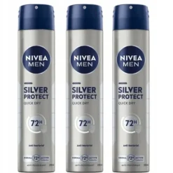 NIVEA MEN Silver Protect Antyperspirant męski w sprayu dezodorant 200ml x3