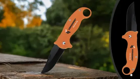 Nóż składany stalowy scyzoryk kieszonkowy surivalowy turystyczny 16,5cm