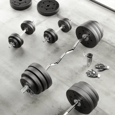 Obciążenie bitumiczne olimpijskie zestaw 4x5kg otwór 51mm do sztang Rebel