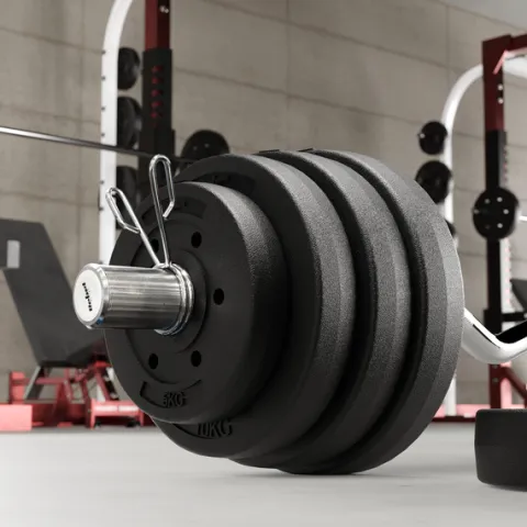 Obciążenie bitumiczne olimpijskie zestaw 4x5kg otwór 51mm do sztang Rebel