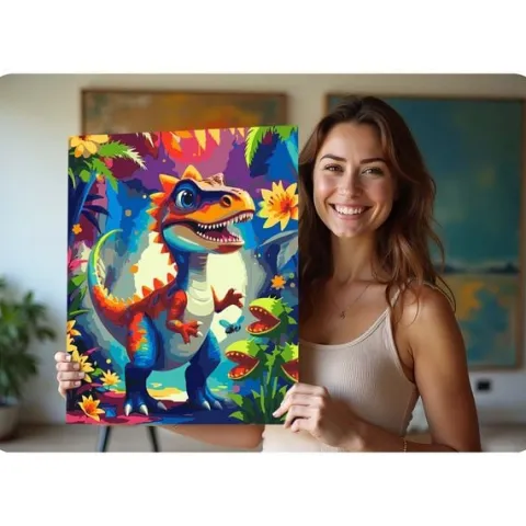 Obraz do malowania po numerach 40x50 cm Massido Dino