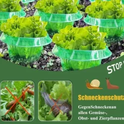 Obroża przeciw ślimakom pierścień ochronny 24cm zestaw 12 sztuk zielony