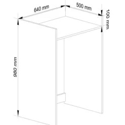 Obudowa pralki FIN 98 cm 1 półka - dąb sonoma