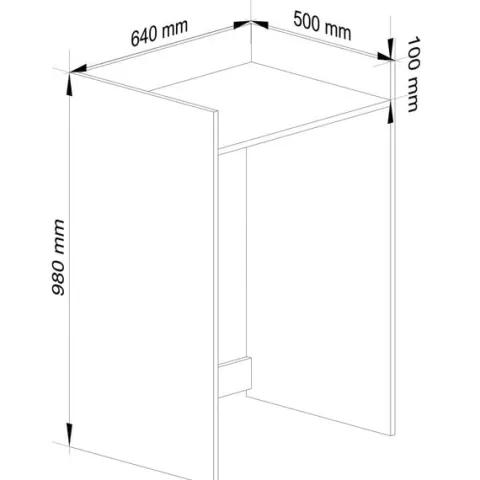 Obudowa pralki FIN 98 cm 1 półka - dąb sonoma