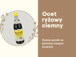 Ocet ryżowy ciemny chinkiang z prażonego ryżu azjatycki do marynat 550ml