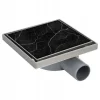 ODPŁYW LINIOWY KWADRATOWY 15x15 CM INOX OBROTOWY NISKI SYFON 360 DL07 FIX