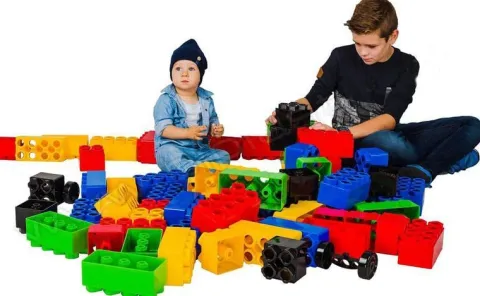 Ogromne klocki konstrukcyjne 141e CEGŁY XXL, koła