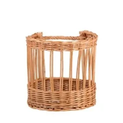 Okrągły wiklinowy kosz na bagietki kosz na ladę kosz na pieczywo Ø30 H30 cm