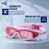 Okulary do pływania dla dzieci na basen okularki pływackie anti-fog gogle z etui, zatyczkami