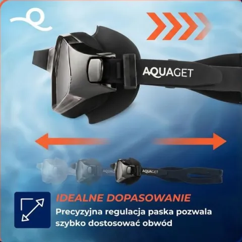 Okulary do pływania na basen okularki pływackie anti-fog UV gogle z etui i zatyczkami