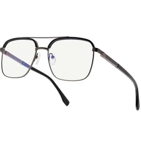 Okulary pilotki zerówki z filtrem Blue Light 25177A czarny/grafit