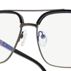 Okulary pilotki zerówki z filtrem Blue Light 25177A czarny/grafit