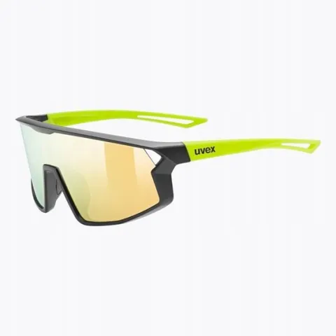 Okulary przeciwsłoneczne dziecięce UVEX Skyryse Jr black/yellow matt/mirror