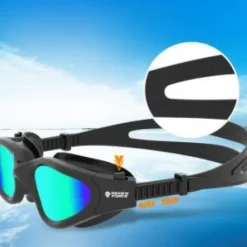 Okulary Pływackie na Basen ANTI-FOG Gogle POLARYZACJA Filtr UV + ZATYCZKI