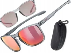 Okulary rowerowe Uvex LGL 52 smoke transparent SZYBA mirror red + ETUI