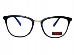 OKULARY ZERÓWKI DAMSKIE do komputera Glamour CAT EYE antyrefleks BLUE light