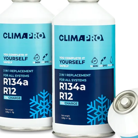 OLEJ + CZYNNIK CHŁODNICZY KLIMATYZACJI DO AUT Z R134a CLIMAPRO OILCHARGE
