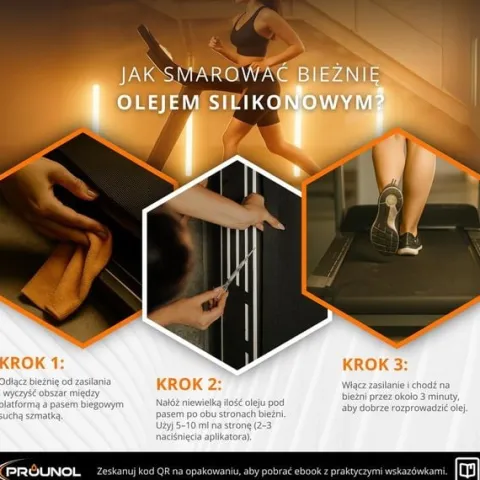 Olej do konserwacji bieżni PROUNOL 200 ml smar silikonowy 100% +