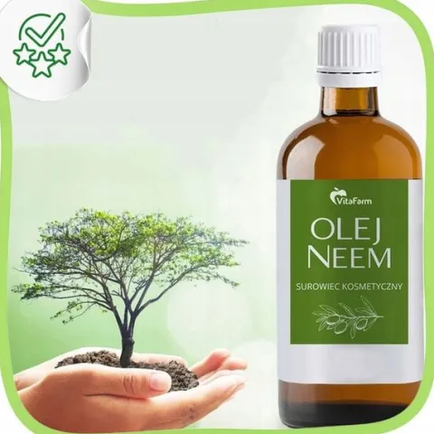 Olej Neem nierafinowany skuteczny ochrona roślin naturalny eko ogród 1L