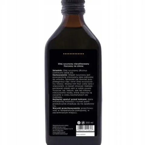 OLEJ RYCYNOWY 250 ml w SZKLE - INDIE - Nierafinowany Tłoczony na Zimno